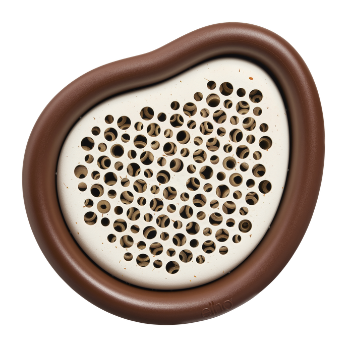 organic hôtel à abeilles 25cm marron châtaigne